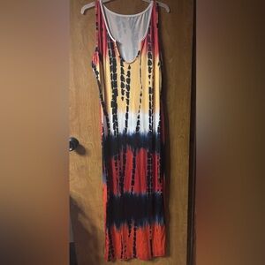 Multicolor Sleeveless Maxi Dress